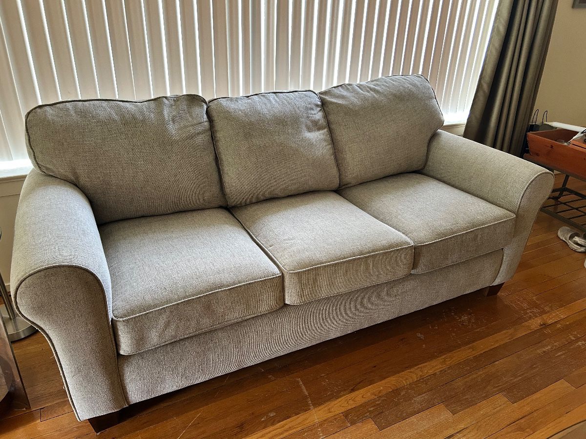 Best Furnishings Three Seat, Rolled Arm Sofa Made in the USA 