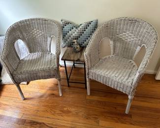 Pair of Vintage Wicker Chairs