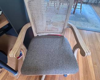 Rolling Wood Arm Chair for Desk