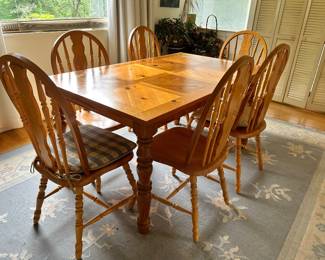 Farmhouse Pine Table & Six Chair 