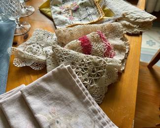 Vintage Dollies, Napkins, Needlepoint