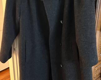 Vintage Wool Coat with Fur Collar