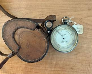 vintage surveying aneroid barometer, likely manufactured by Short & Mason under their "Tycos" brand