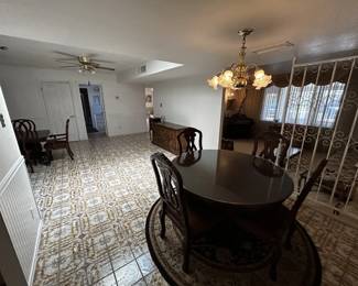Dining room table and chairs