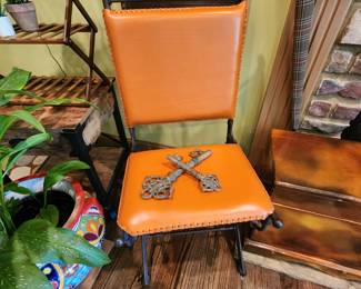 Orange Leather Chair