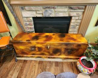 Beautiful Wood Veneer Chest