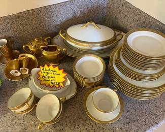 A. Lanternier & Co Limoges Porcelain Dinner Service From France
