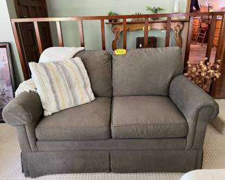 Classic Ethan Allen Roll-Arm Upholstered Loveseat