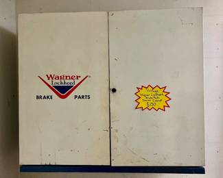 Vintage Wagner Lockheed Brake Parts Dealer Wall Cabinet