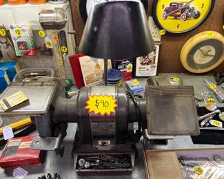 Vintage Sears Craftsman "Block" Bench Grinder