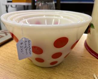 Fire-King "Red-Dot Mixing Bowls