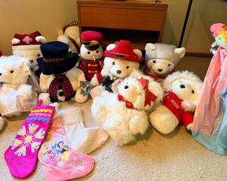 Daytons santa bears, Christmas Socks, diaper holder