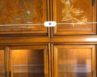 Asian-inspired modular wall unit