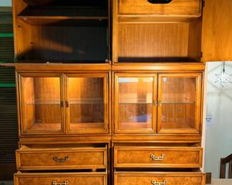 Asian-inspired modular wall unit