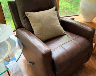 Brown Pleather Recliner