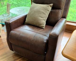Brown Pleather Recliner