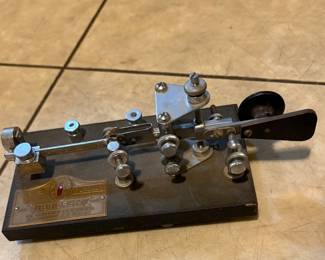 Original Vibroplex "Lightening Bug" telegraph with slide ruler