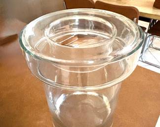 Glass wine cooler/two piece (possibly Reidel) Austria