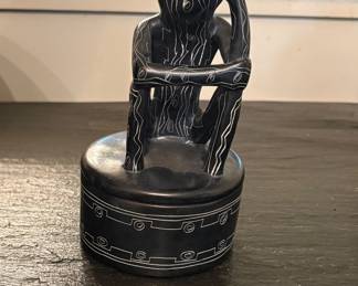 Carved soapstone box/Kenya