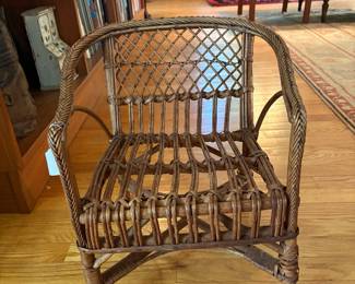 1940s Haywood Wakefield rattan child's chair