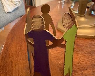 Painted metal ring surround for votive