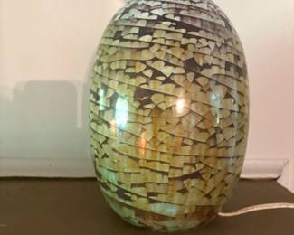 1950s inlaid Mother-of-Pearl table lamp