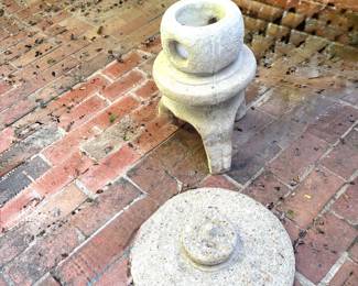 Concrete Japanese pagoda garden statuary
