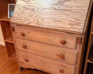 Stripped slant-front desk