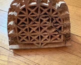 Hand-carved Indian textile stamp
