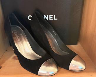 Chanel wedge heels/worn twice