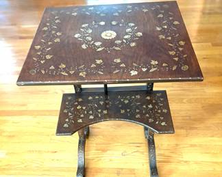 Anglo-Indian inlaid side table/writing desk
