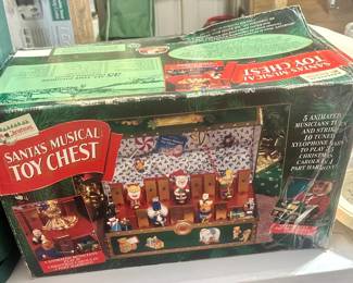 Vintage Santa's Musical Toy Chest