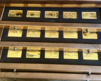 24K plated Franklin Mint bars