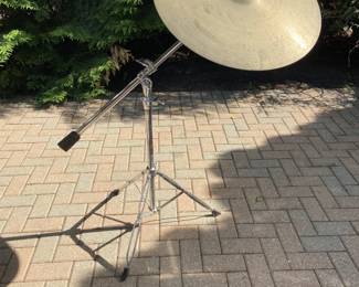 Zildjian 24" thick ride cymbal with Gretsch boom stand