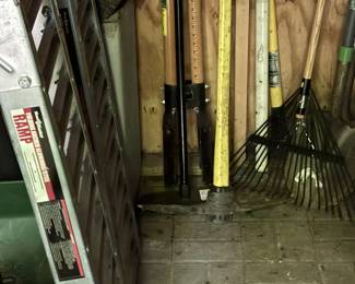 Folding ramp and yard tools