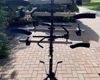 Thule bike rack and stand. Accommodates 4 bikes
