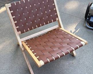 Unique leather woven lounge chairs!