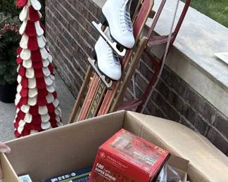 Massive Christmas decoration lot (more not pictured)- both contemporary and vintage, including 1950's glass bulbs!