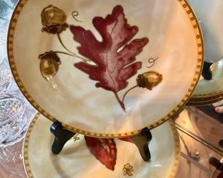 Crate & Barrel Autumn Leaves Plates