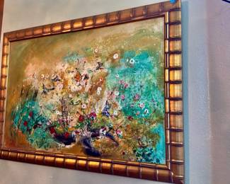 Abstract expressionist Floral Artwork