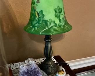 Shamrock Tiffany Style Lamp