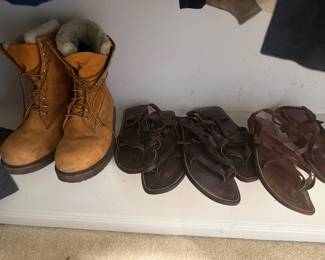 Men’s work boots and sandals