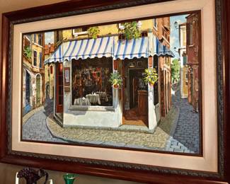 Viktor Shvaiko Conte Pescaor embellished Serigraph on canvas