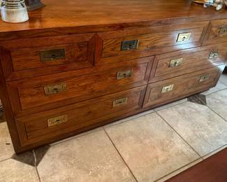 Henrodon mid-century Oak press lowboy Dresser