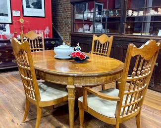 VINTAGE DREXEL DINING TABLE WITH CHAIRS