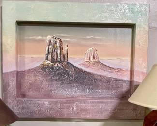 LARGE MONUMENT VALLEY PAINTING BY JOHNSTON