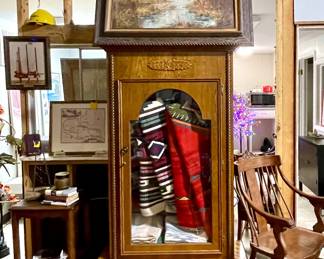 HANDMADE GUN CABINET, ORIGINAL DUCK PAINTING