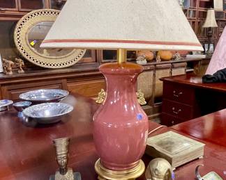 EGYPTIAN DECOR, BRASS, LAMP