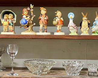 VINTAGE HUMMELS, BUNNYKINS, CRYSTAL DECOR