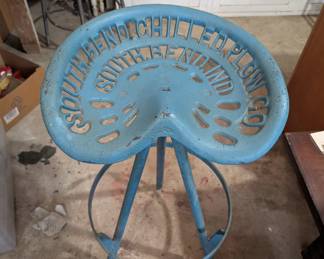 South Bend Chilled Plow Co. cast iron seat custom stool